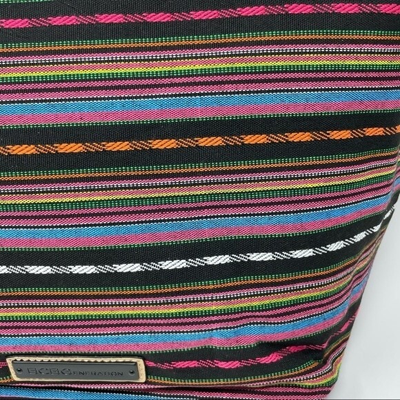 BCBGeneration Karlie Beach Tote Bag Black Multi - Picture 13 of 14